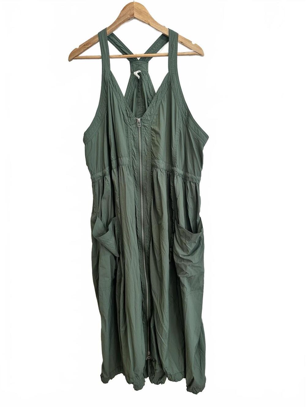 $128 Daily Practice Anthropologie Free Fall Midi Dress color Moss Size XL #1308 - Picture 7 of 12
